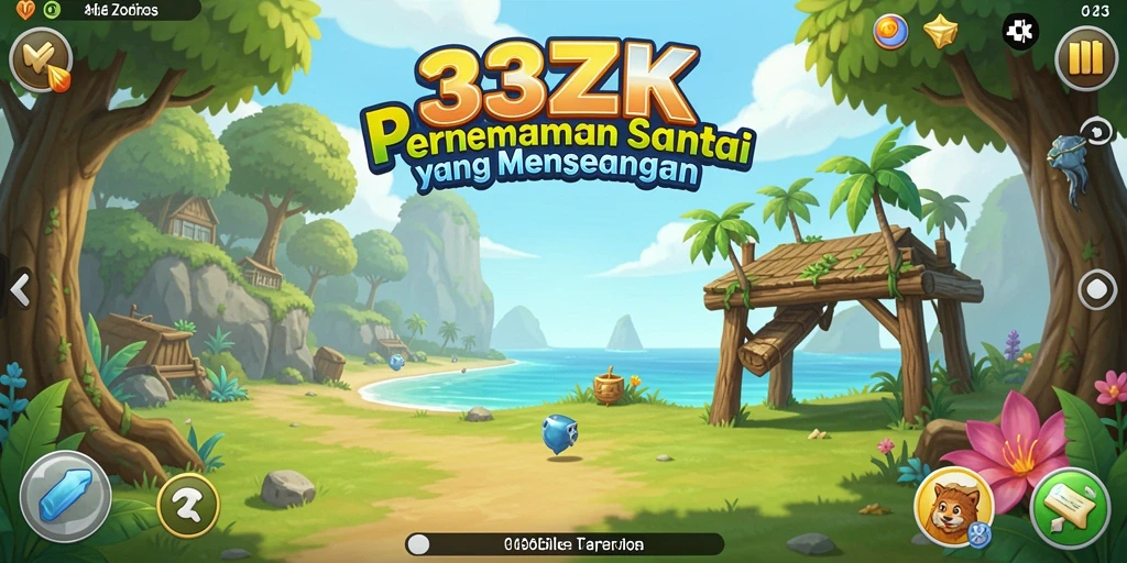 Tampilan gameplay 33ZK dengan karakter lucu dan tantangan menarik.