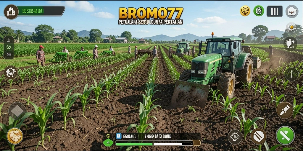 Tampilan gameplay BROMO77 yang menarik dengan beragam tanaman.