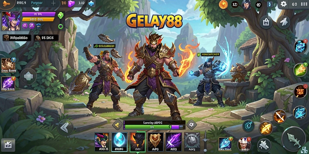 Tampilan gameplay menarik dari GELAY88 dalam pertempuran ARPG.
