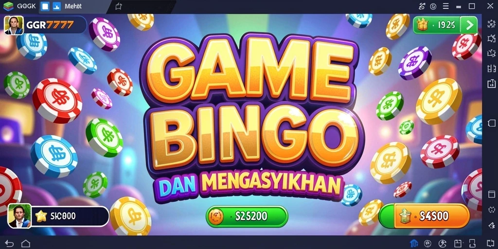 Tampilan gameplay seru dari GGR7777 dengan kartu Bingo yang menanti untuk dipenuhi.
