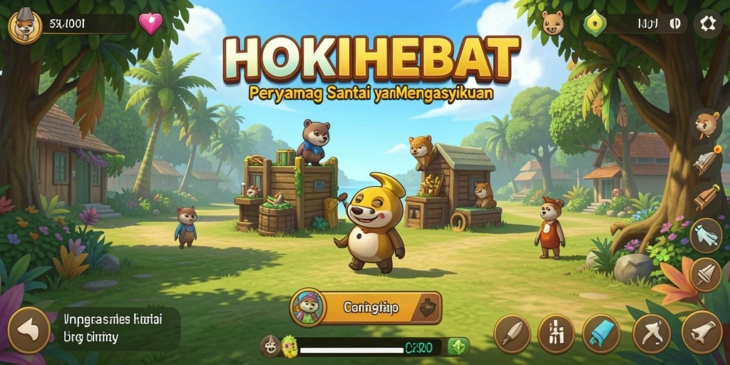 Tampilan gameplay HOKIHEBAT yang menarik dan menawan.