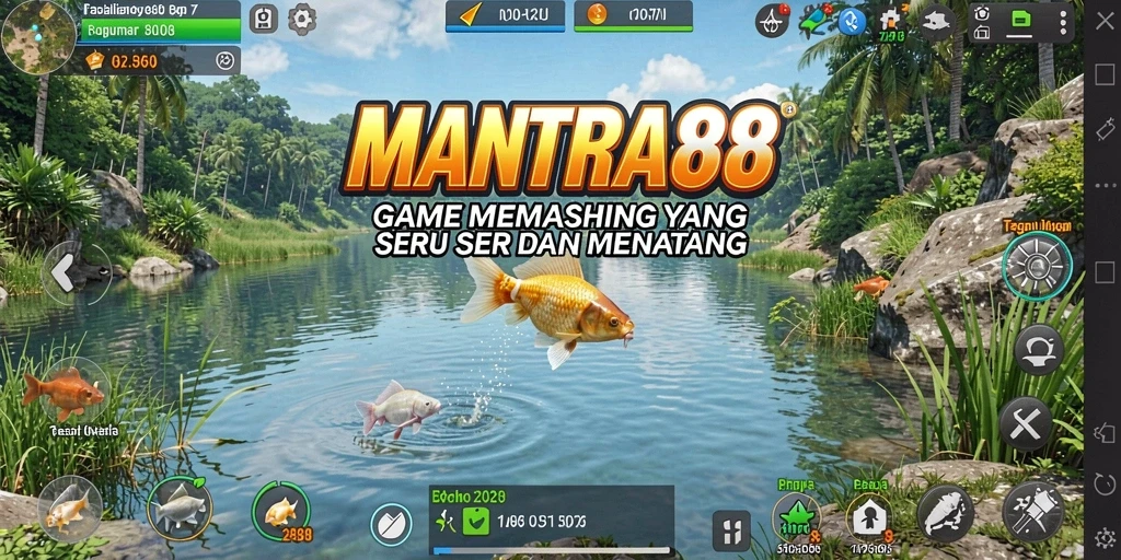 Tampilan gameplay memancing yang seru dan menantang dari MANTRA88.