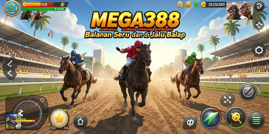 Gameplay balap seru di lintasan menantang MEGA388.