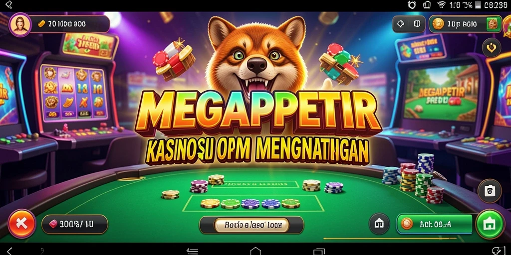Tampilan gameplay menarik dalam MEGAPETIR yang memukau.