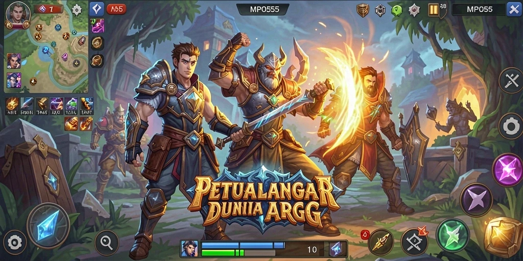 Screenshot MPO555 menampilkan aksi pertarungan yang menegangkan dalam dunia ARPG.