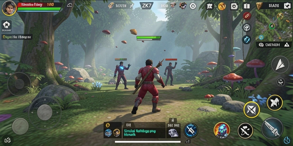 Tampilan gameplay ZK7 menunjukkan interaksi dan kreativitas yang tinggi.